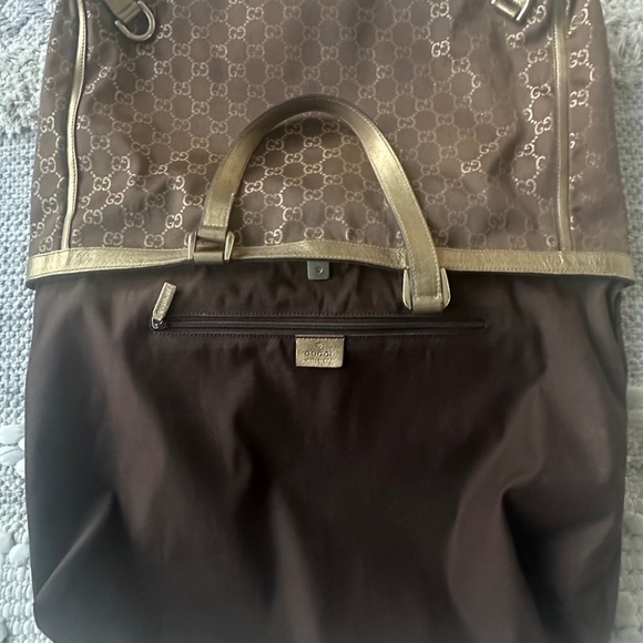 Gucci Abbey Shoulder Hand Bag Brown/Gold Leather Small Purse Vintage Authentic! - Picture 9 of 14